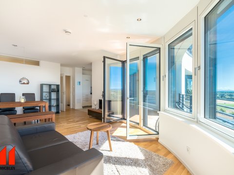 Appartement de rêve exclusivement meublé avec vue sur les Alpes et loggia au sud-ouest! Immédiatement disponible!