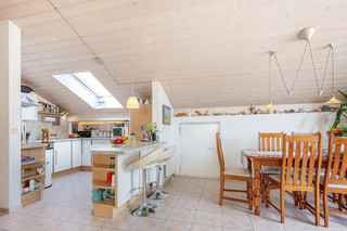 open kitchen and dining area